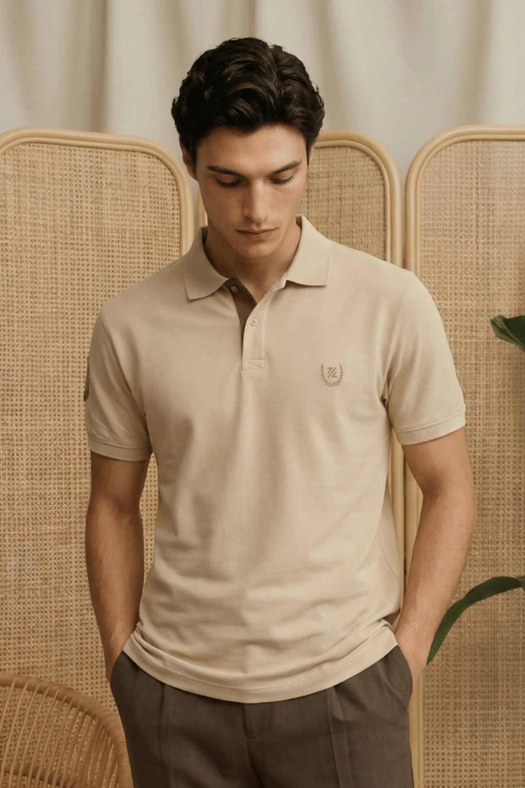 Contrast Placket Polo - 6001 - Image 4