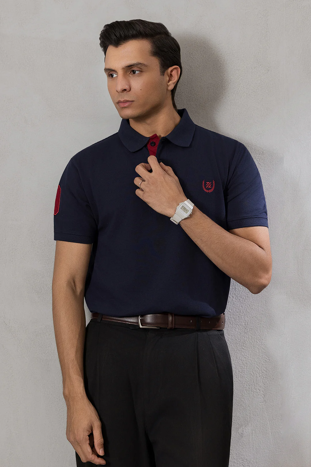 Contrast Placket Polo - 6004 - Image 24