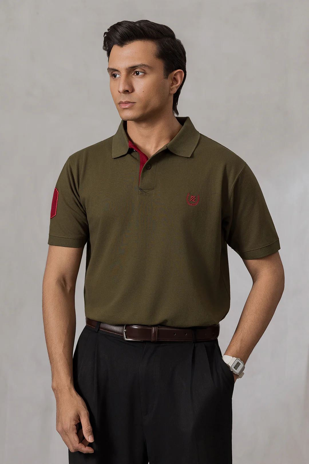 Contrast Placket Polo - 6004 - Image 32
