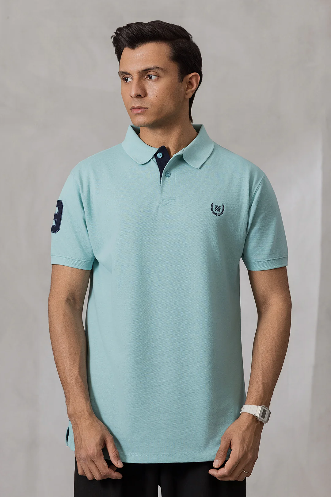 Contrast Placket Polo - 6004 - Image 46