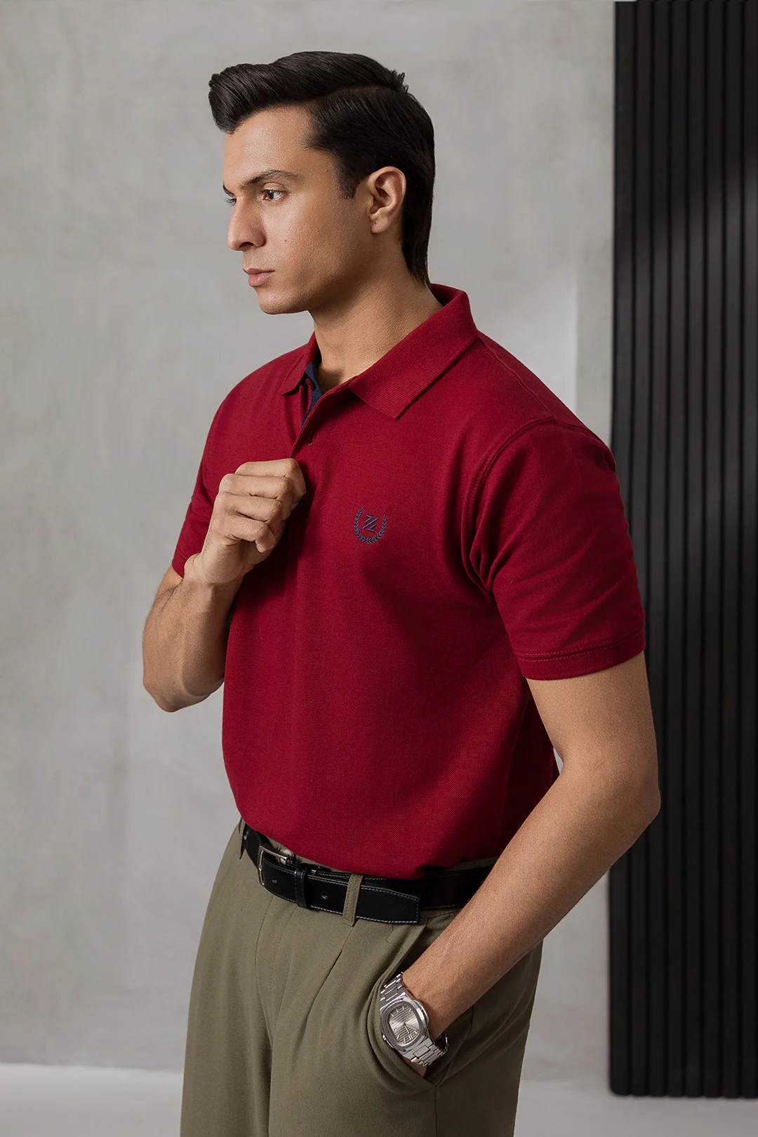 Contrast Placket Polo - 6004 - Image 55