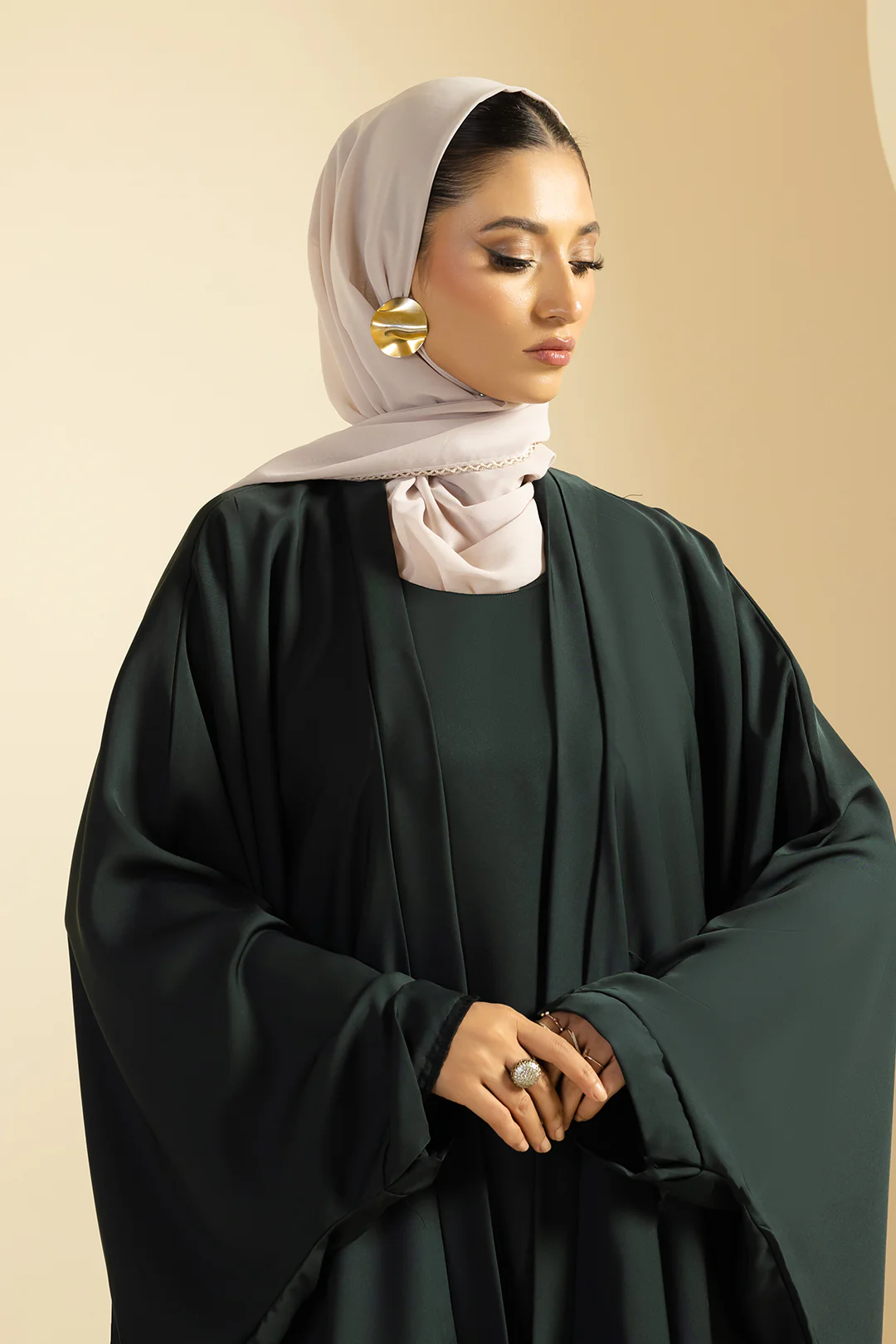 Double Upper Butterfly Abaya - 5029 - Image 6
