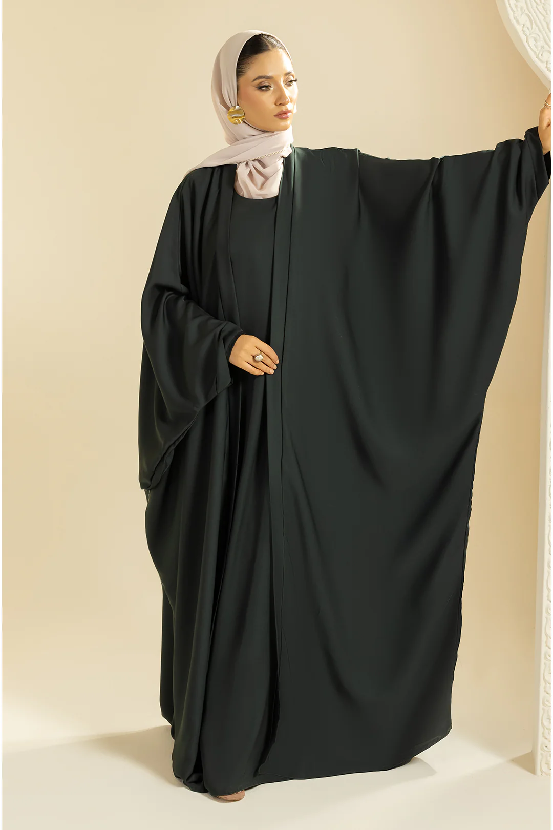 Double Upper Butterfly Abaya - 5029 - Image 7