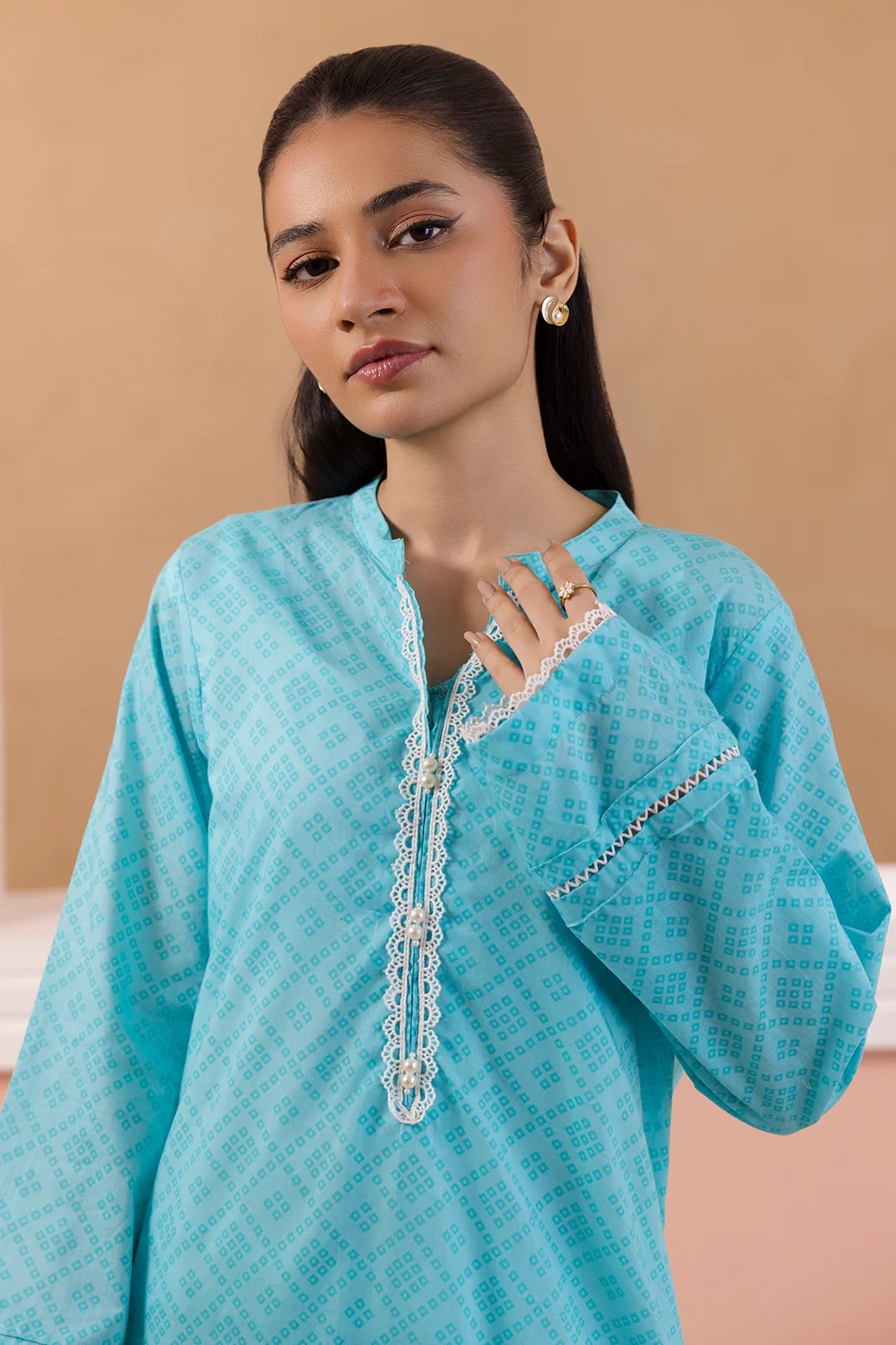 Embroidered Kurta Dupatta Trouser - 1528 - Image 4