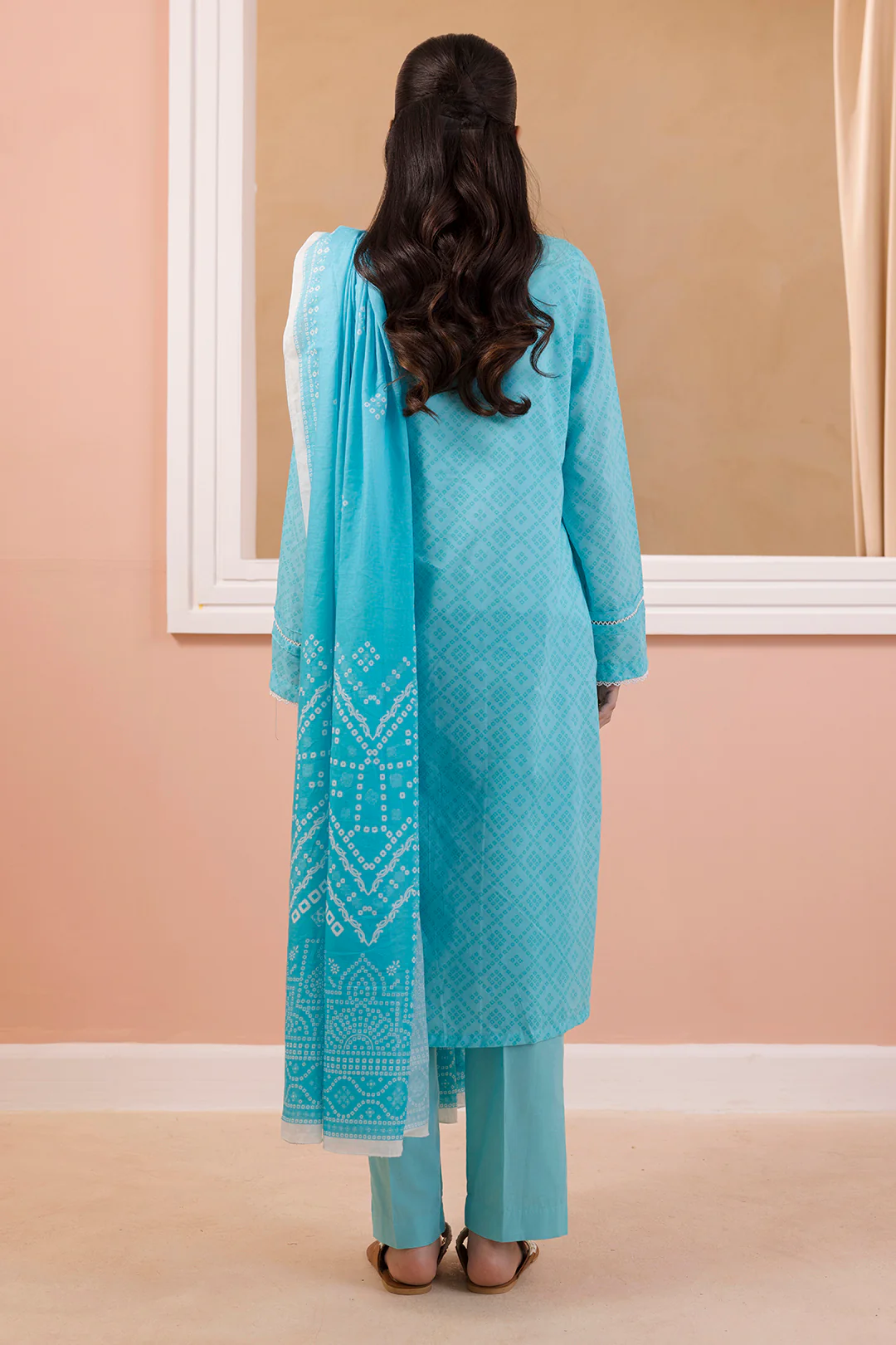 Embroidered Kurta Dupatta Trouser - 1528 - Image 5