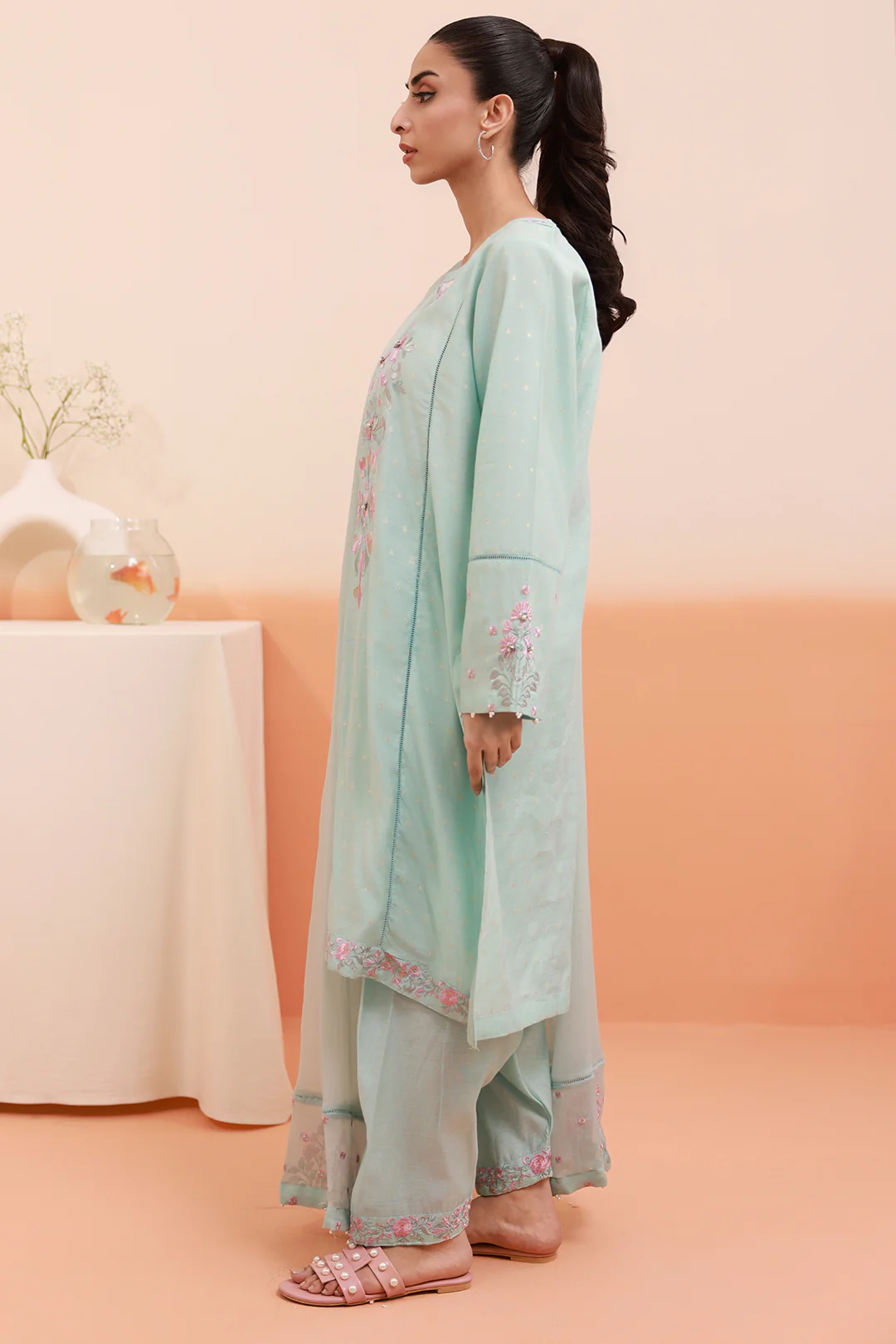 Embroidered Kurta Dupatta Trouser - 1989 - Image 5