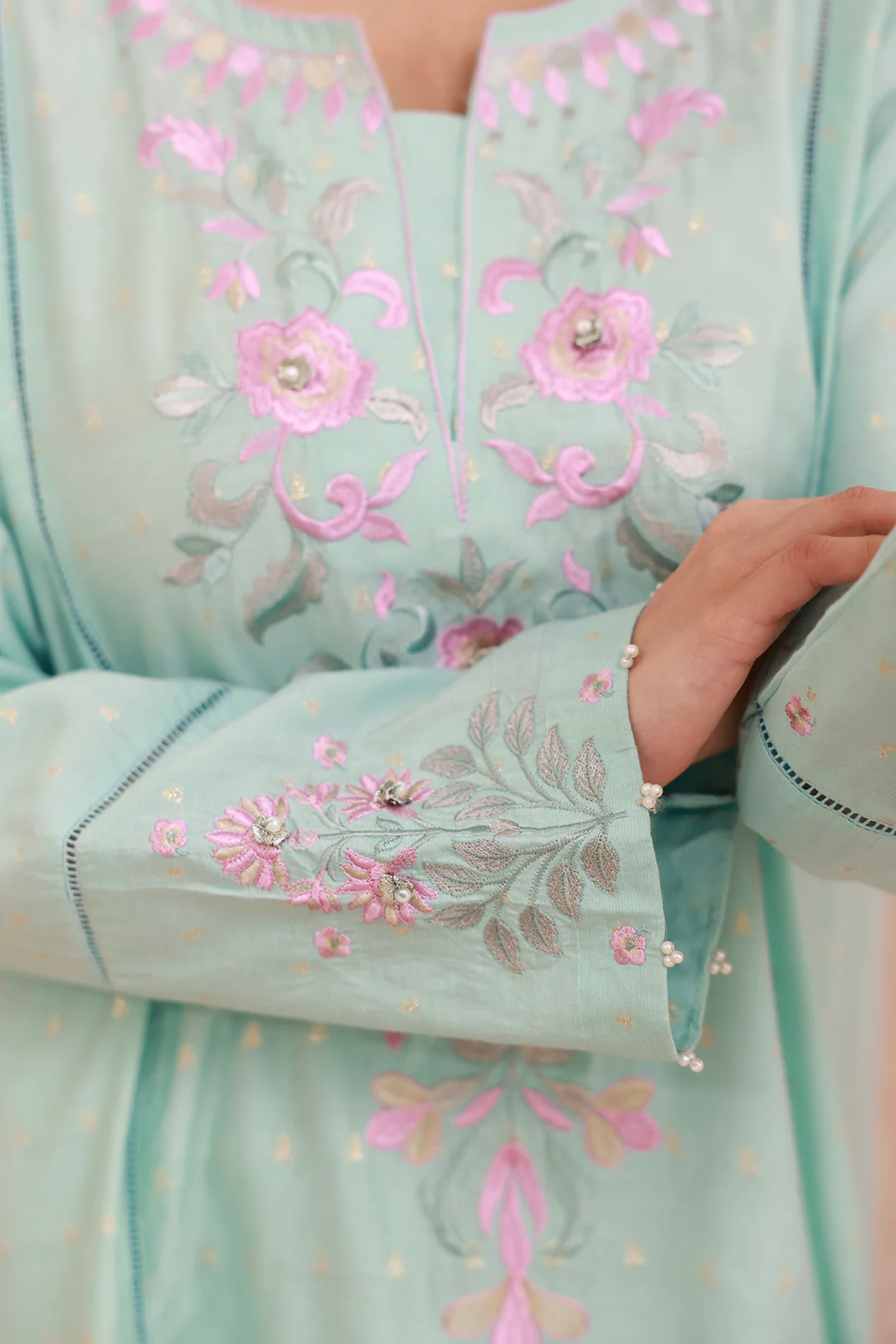 Embroidered Kurta Dupatta Trouser - 1989 - Image 6