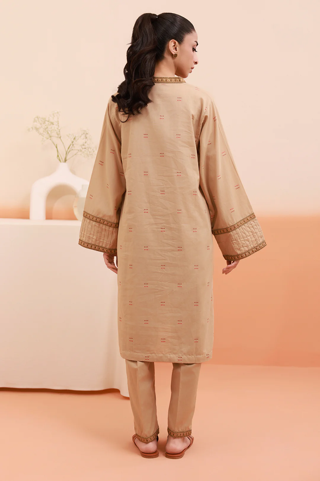 Embroidered Kurta Trouser - 3346 - Image 7