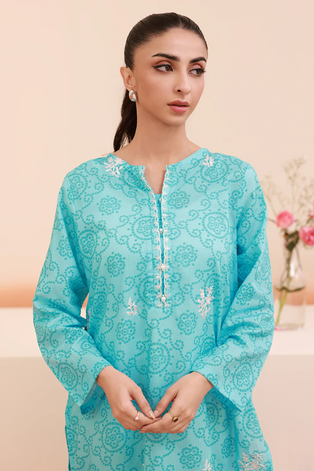 Embroidered Kurta - 2038 - Image 2