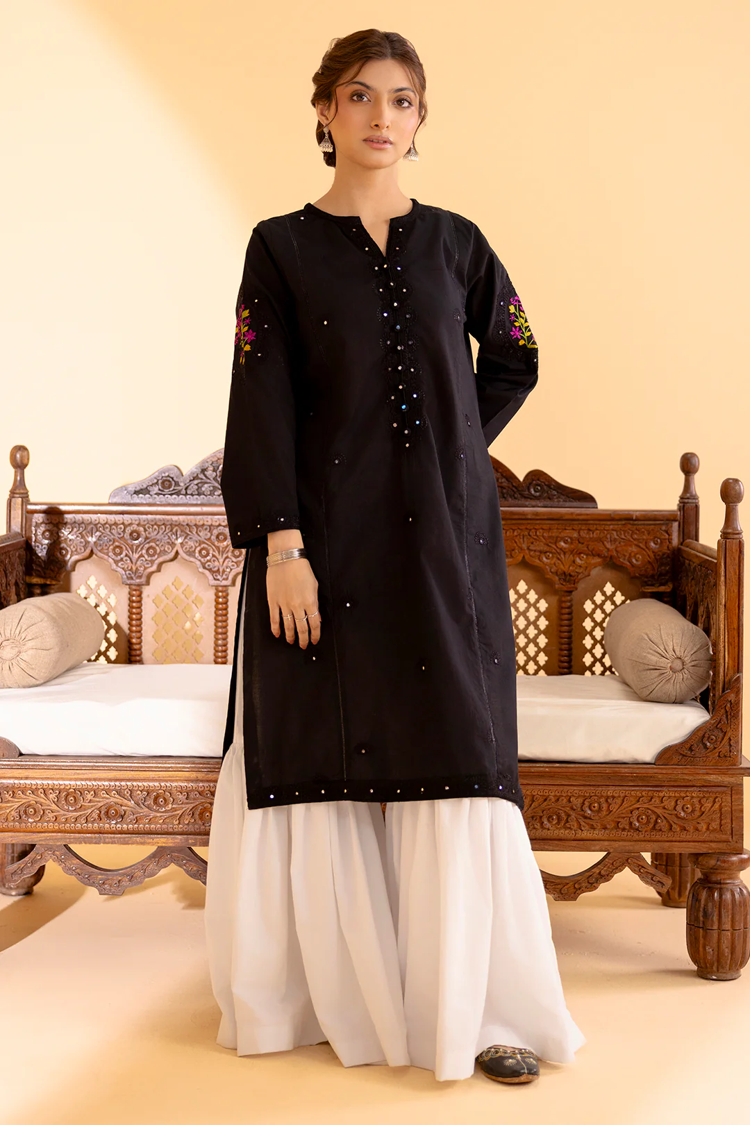 Embroidered Kurta - 2057 - Image 2