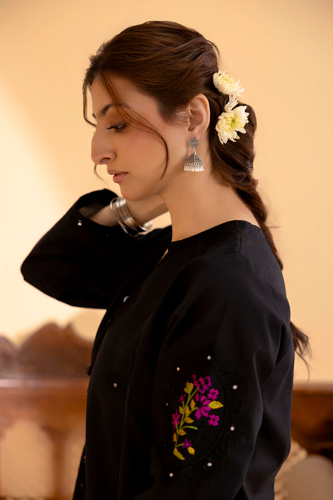 Embroidered Kurta - 2057 - Image 7