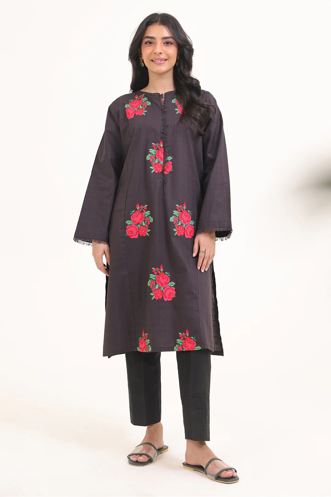 Embroidered Kurta - 1387 - Image 2