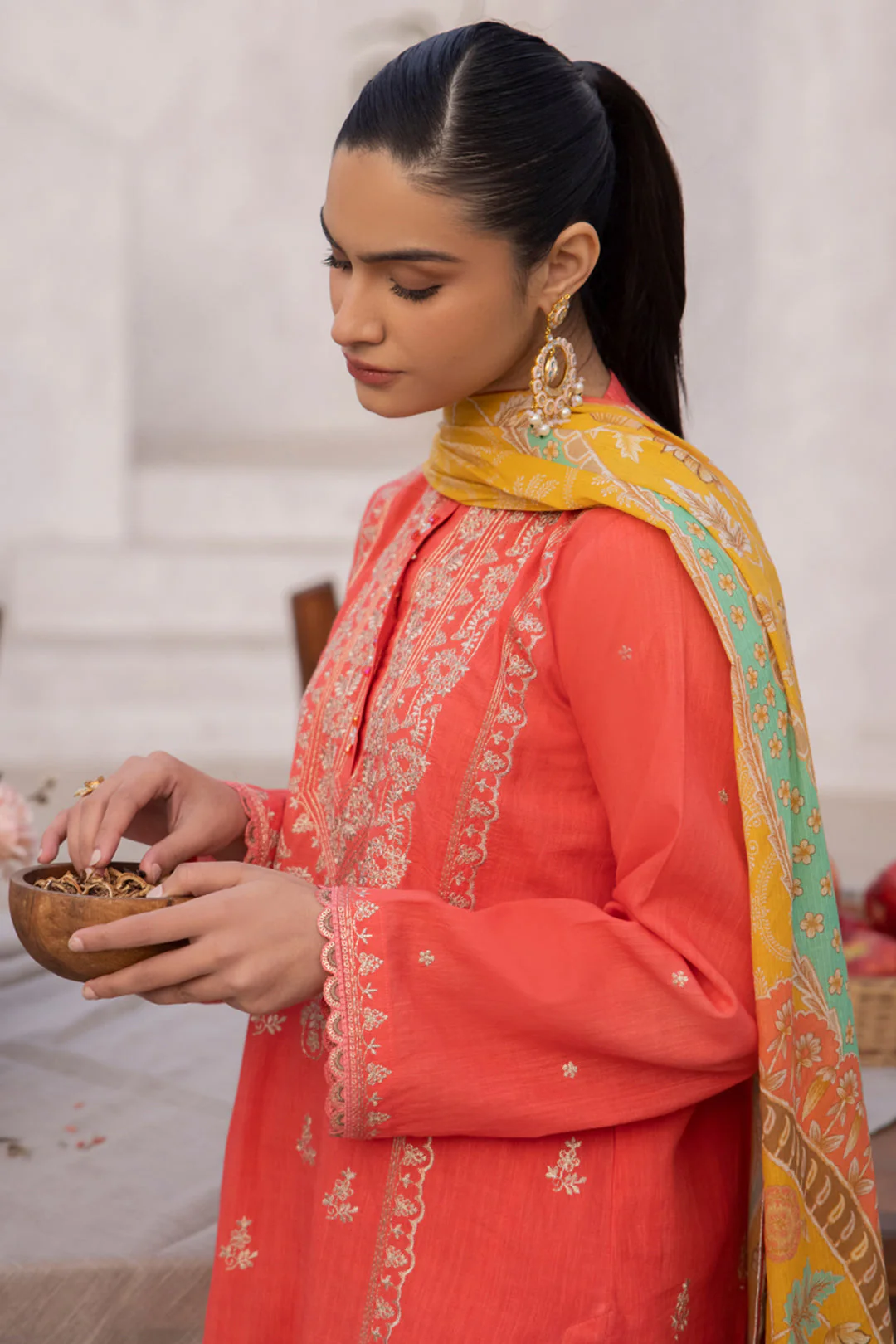 Embroidered Shirt Shalwar Dupatta - 1128