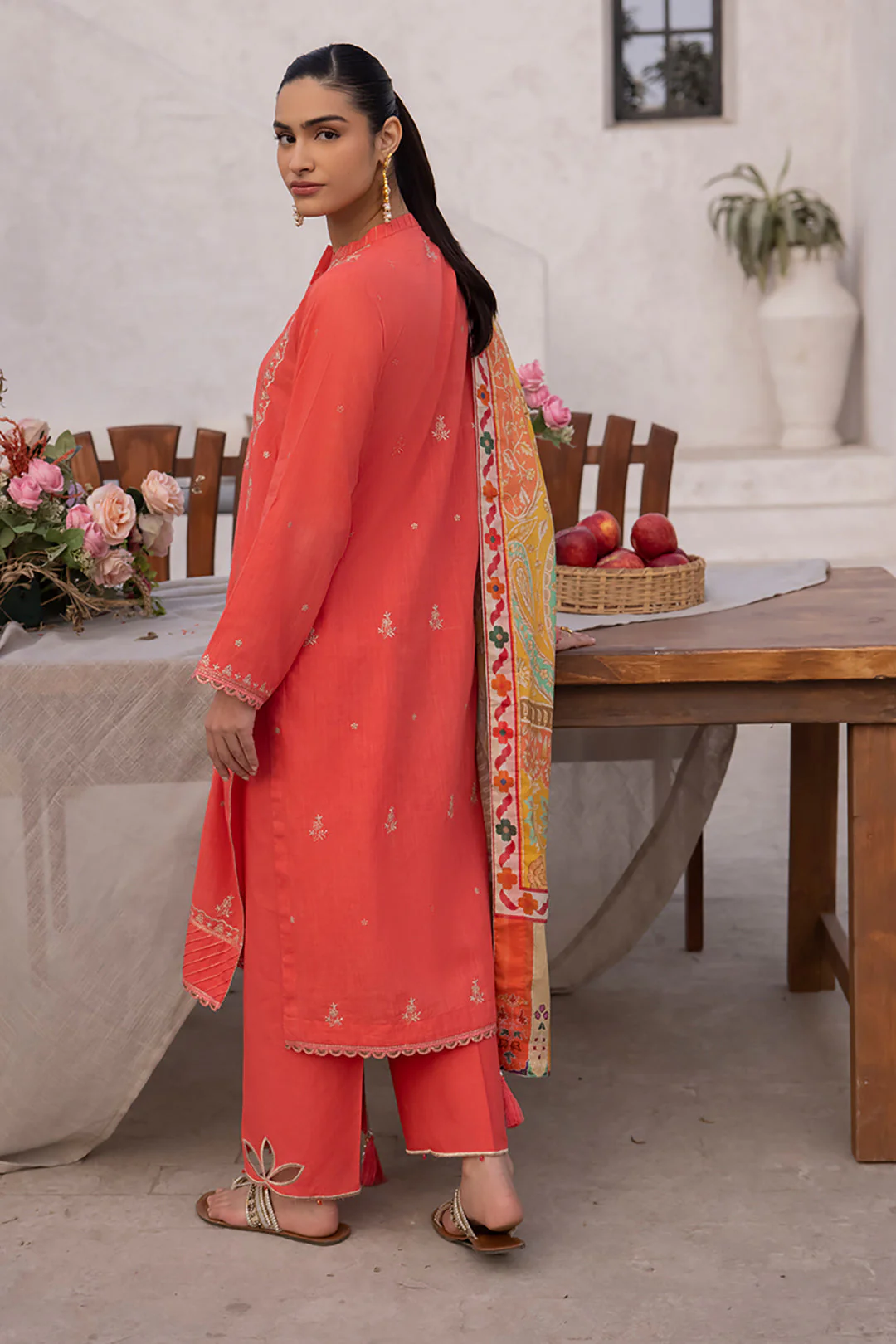 Embroidered Shirt Shalwar Dupatta - 1128 - Image 5