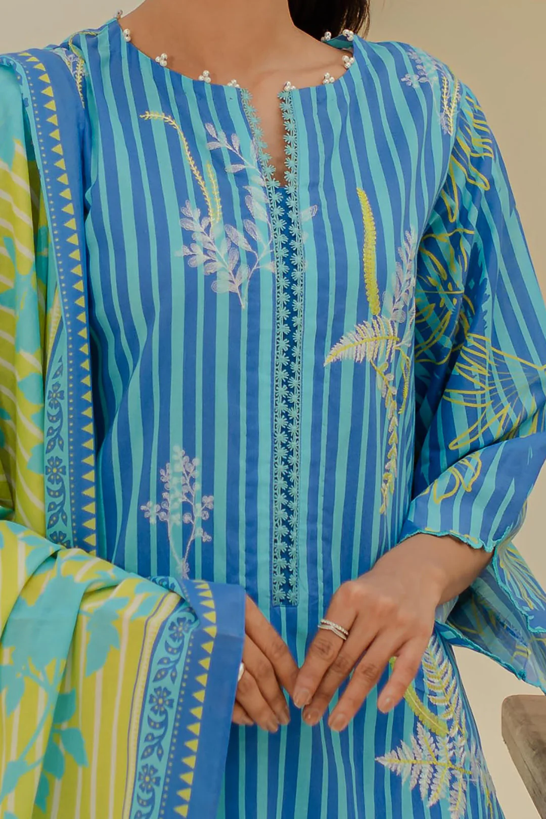 Embroidered Shirt Shalwar Dupatta - 1251 - Image 4