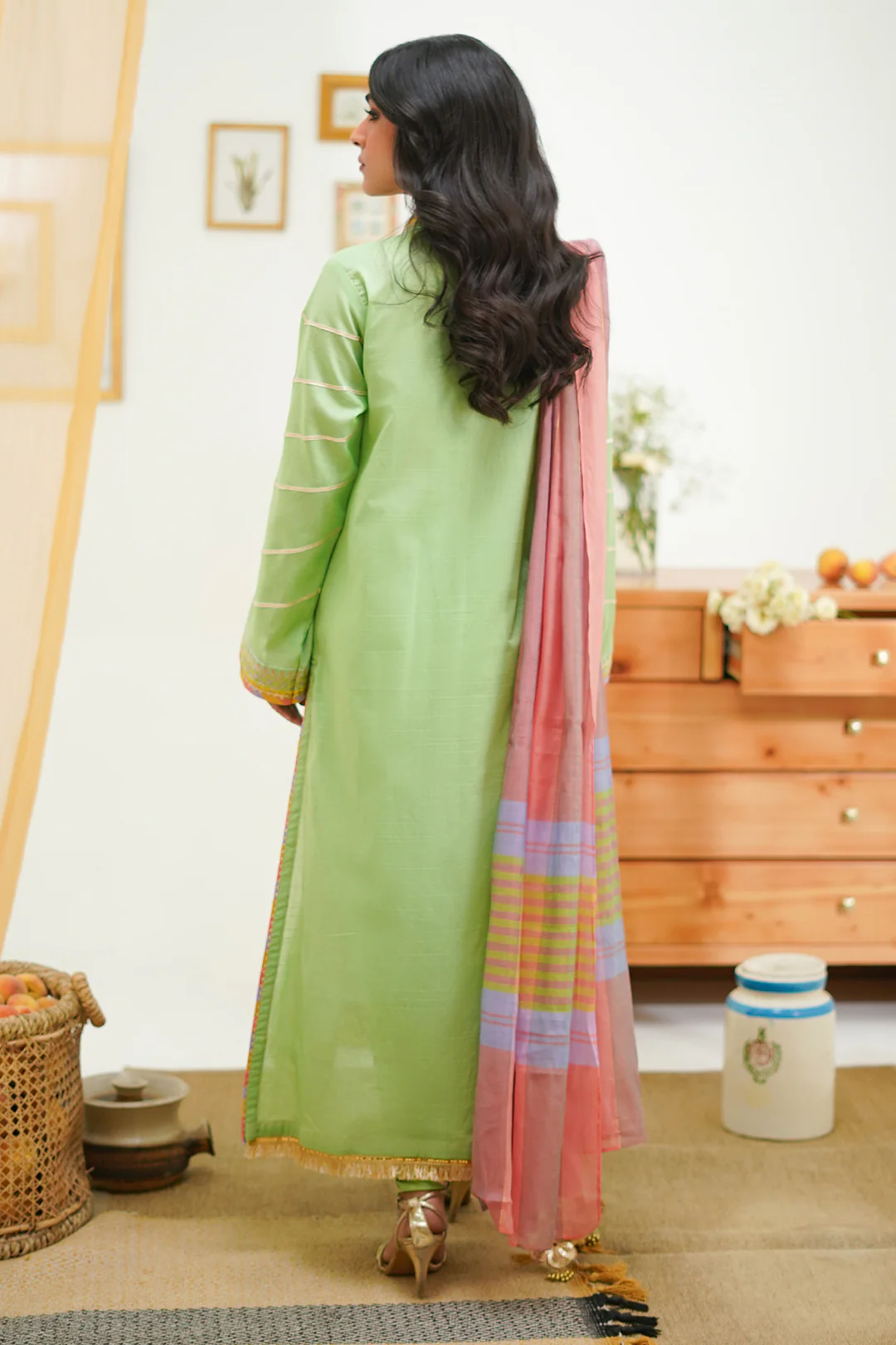 Embroidered Shirt Shalwar Dupatta - 1278 - Image 5