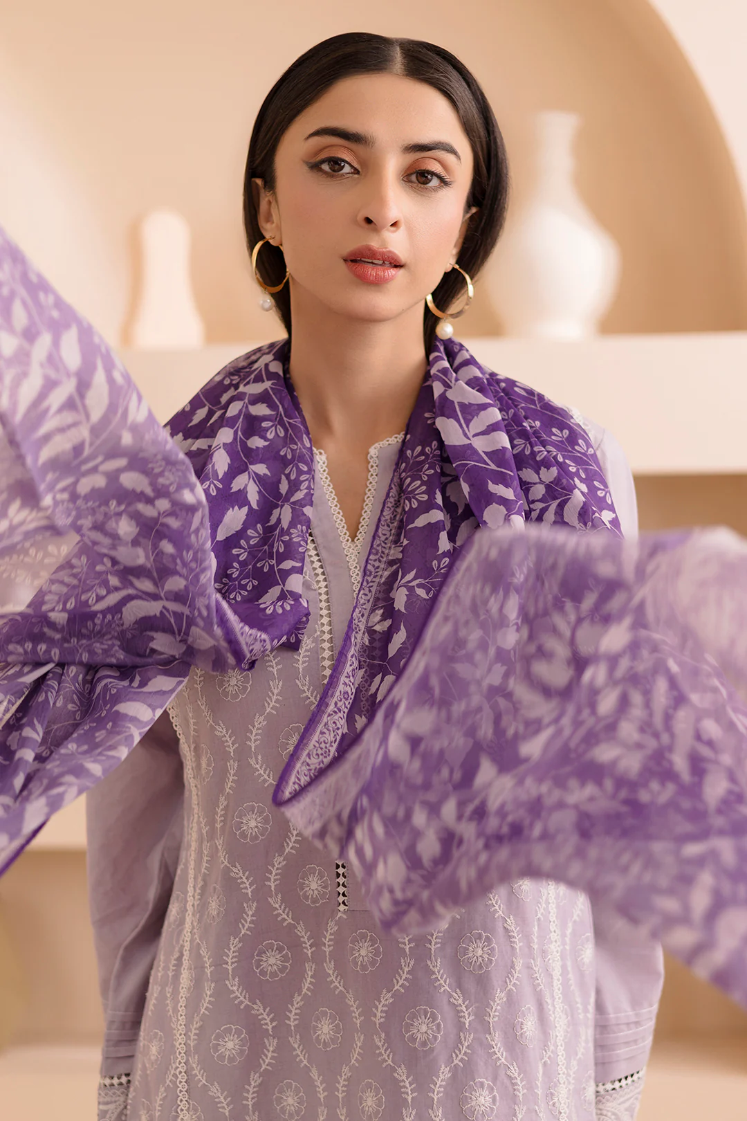 Embroidered Shirt Shalwar Dupatta - 0069 - Image 6