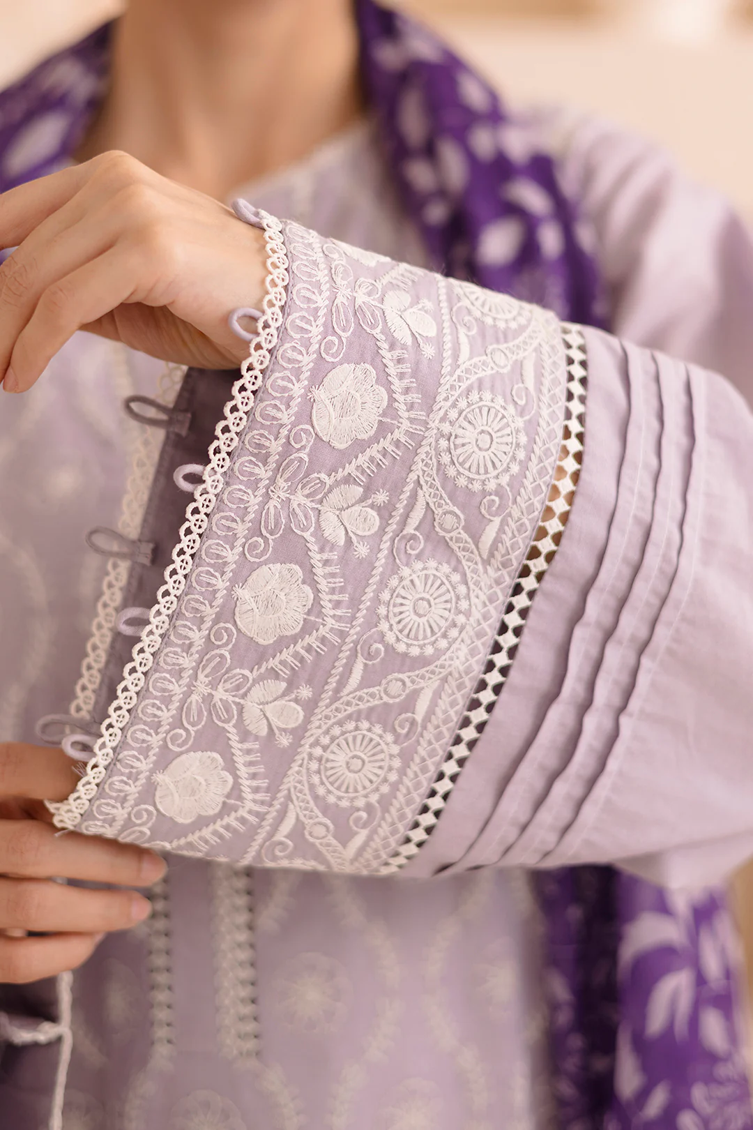Embroidered Shirt Shalwar Dupatta - 0069 - Image 8