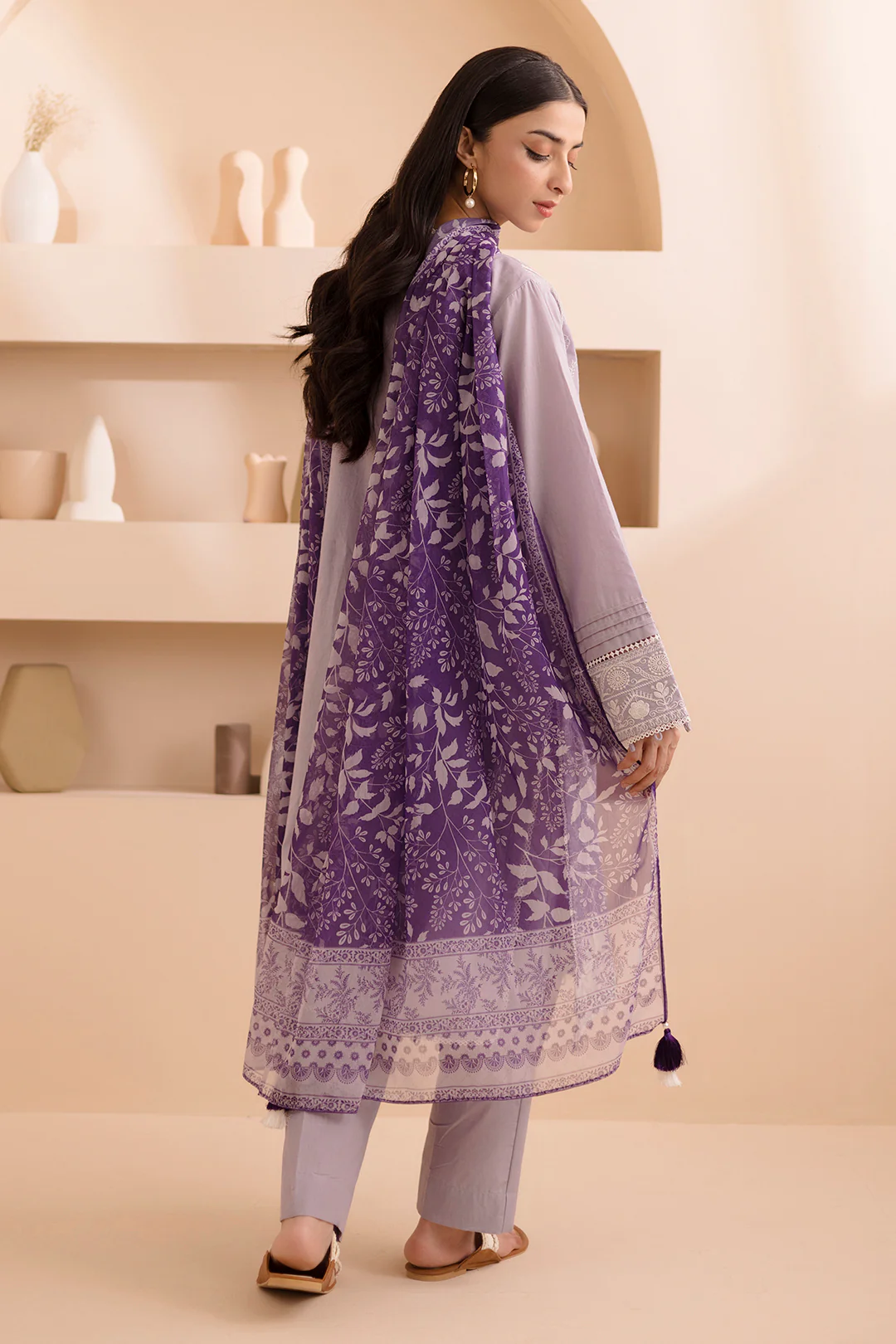 Embroidered Shirt Shalwar Dupatta - 0069 - Image 9