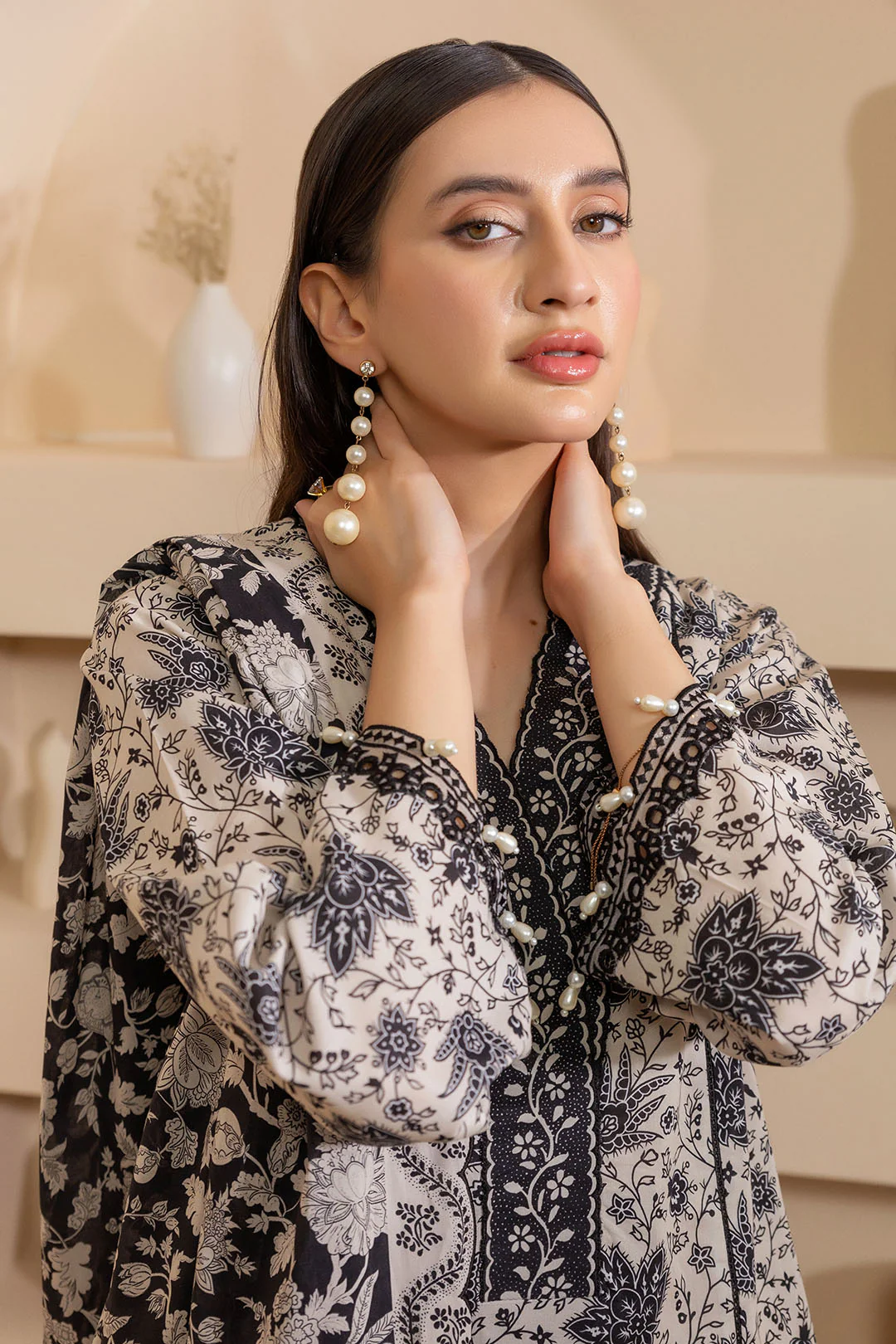 Embroidered Shirt Shalwar Dupatta - 0135 - Image 5