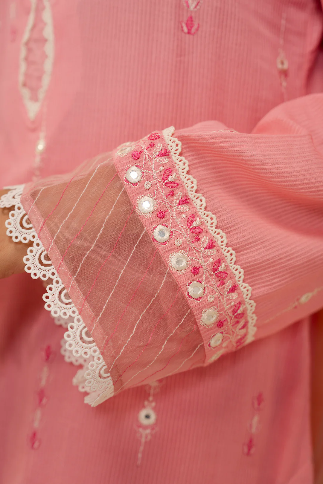 Embroidered Shirt Shalwar Dupatta - 0142 - Image 4