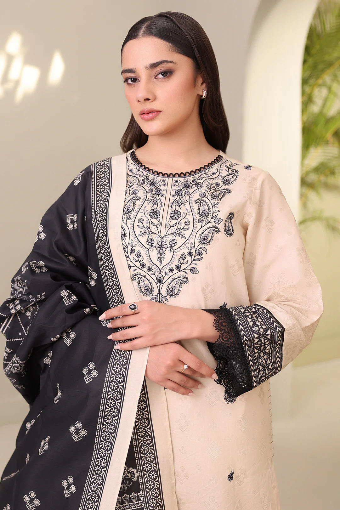Embroidered Shirt Shalwar Dupatta - 0274 - Image 2