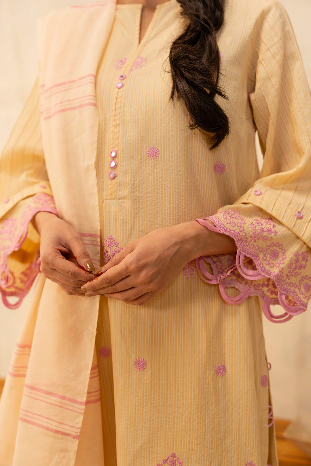 Embroidered Shirt Shalwar Dupatta - 0280 - Image 4