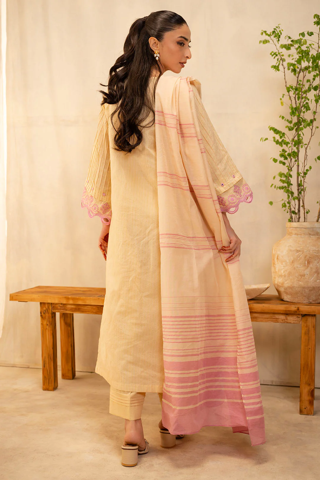 Embroidered Shirt Shalwar Dupatta - 0280 - Image 5