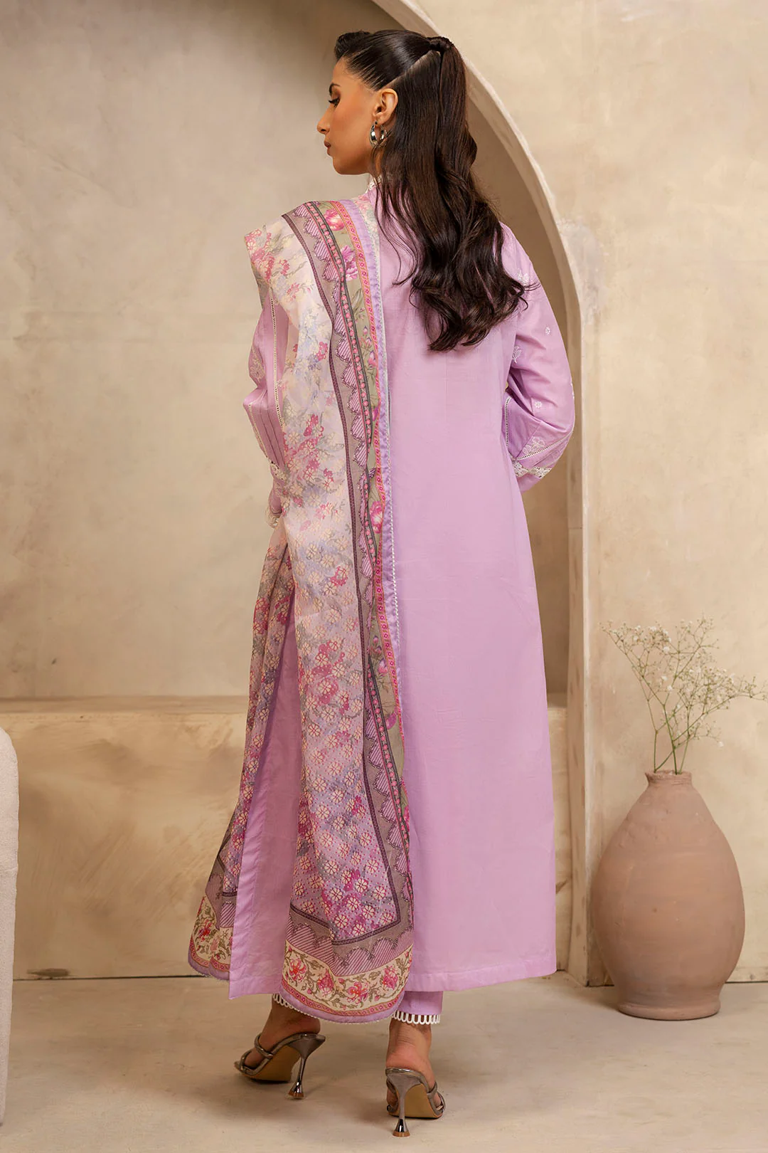 Embroidered Shirt Shalwar Dupatta - 0293 - Image 5