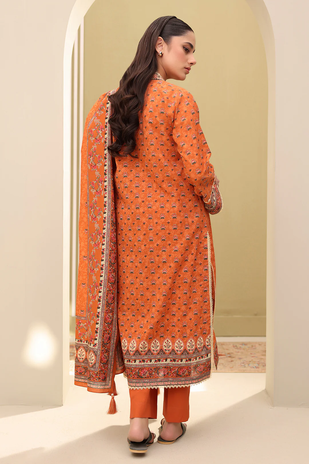 Embroidered Shirt Shalwar Dupatta - 0343 - Image 4