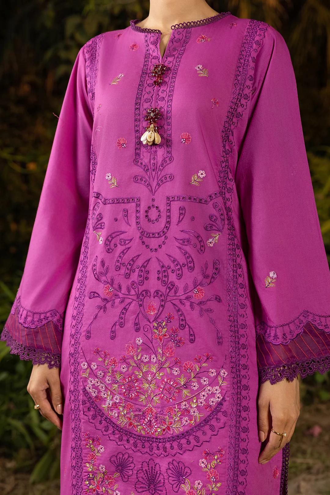 Embroidered Shirt Shalwar Dupatta - 0507 - Image 5
