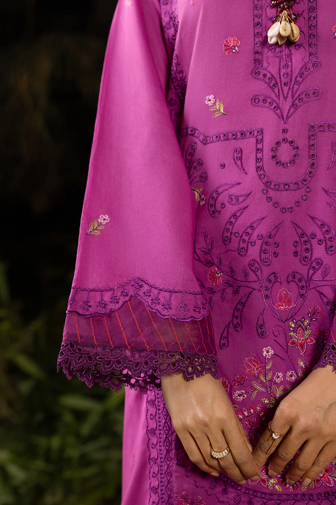 Embroidered Shirt Shalwar Dupatta - 0507 - Image 7