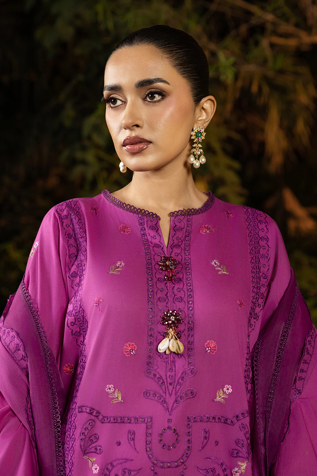 Embroidered Shirt Shalwar Dupatta - 0507 - Image 8