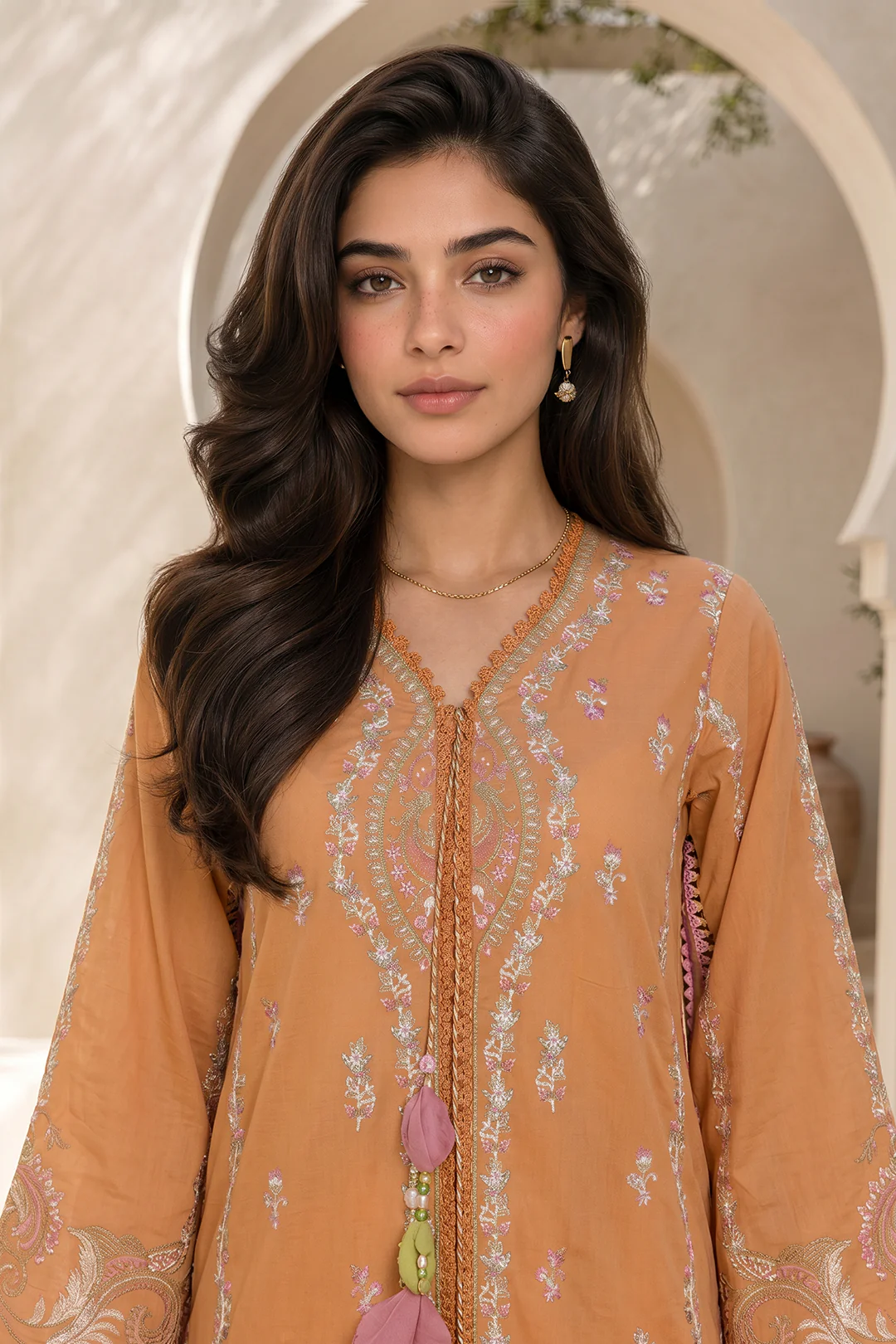 Embroidered Shirt Shalwar Dupatta - 0793 - Image 2
