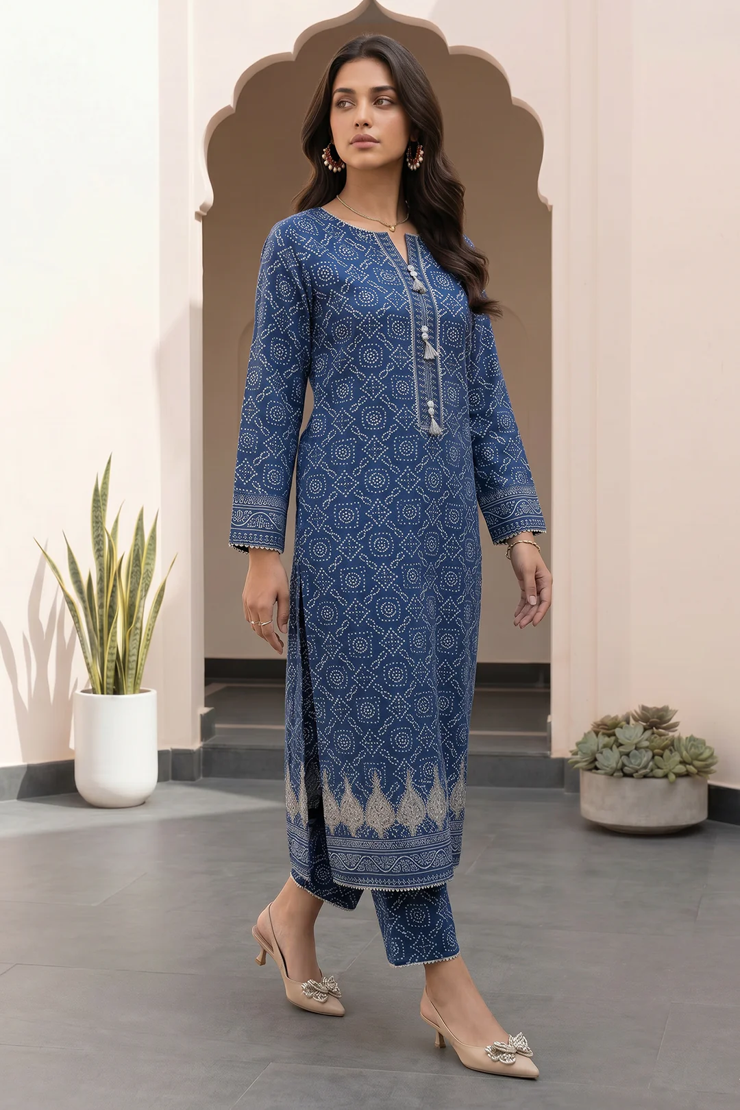 Embroidered Shirt Shalwar - 0809 - Image 3