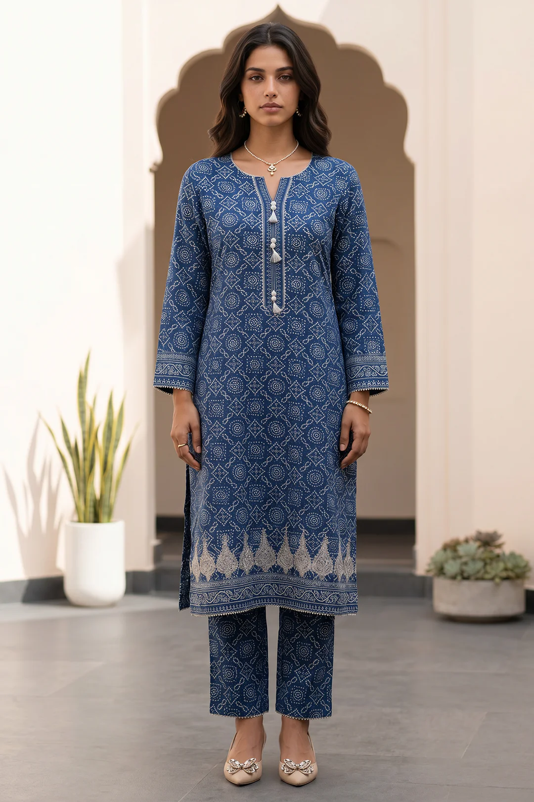 Embroidered Shirt Shalwar - 0809 - Image 4