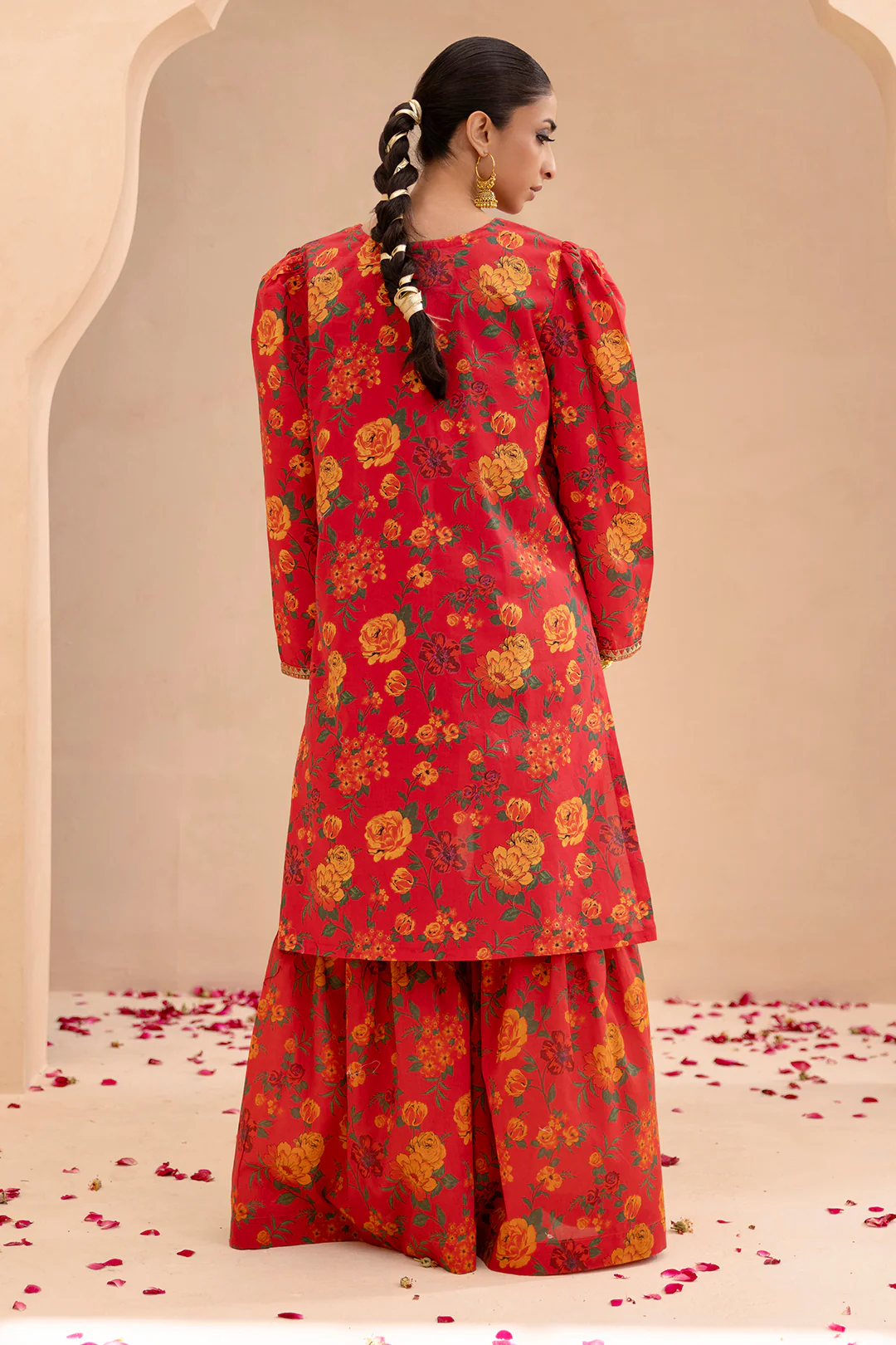 Embroidered Gharara Suit - 1512 - Image 12