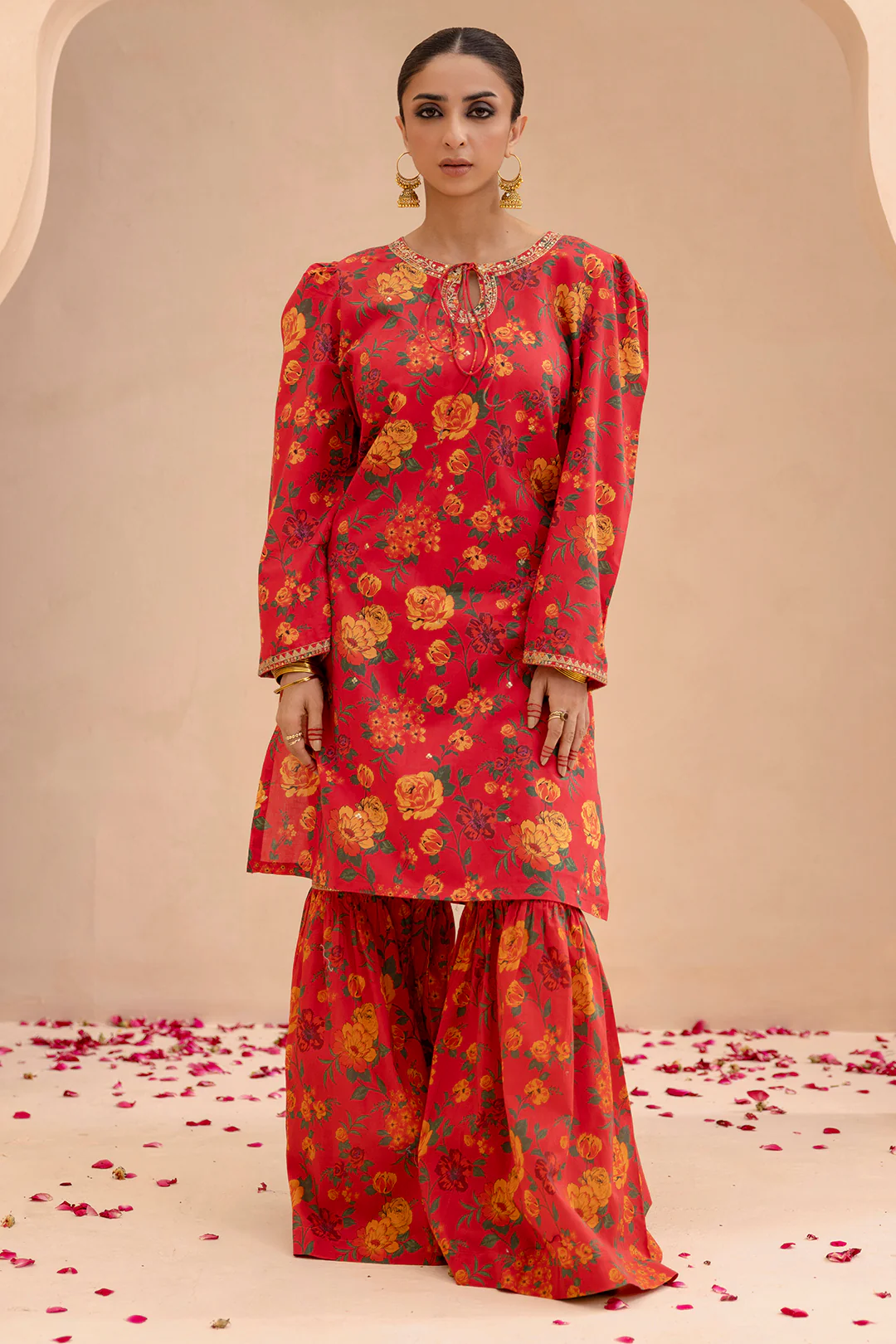 Embroidered Gharara Suit - 1512 - Image 3