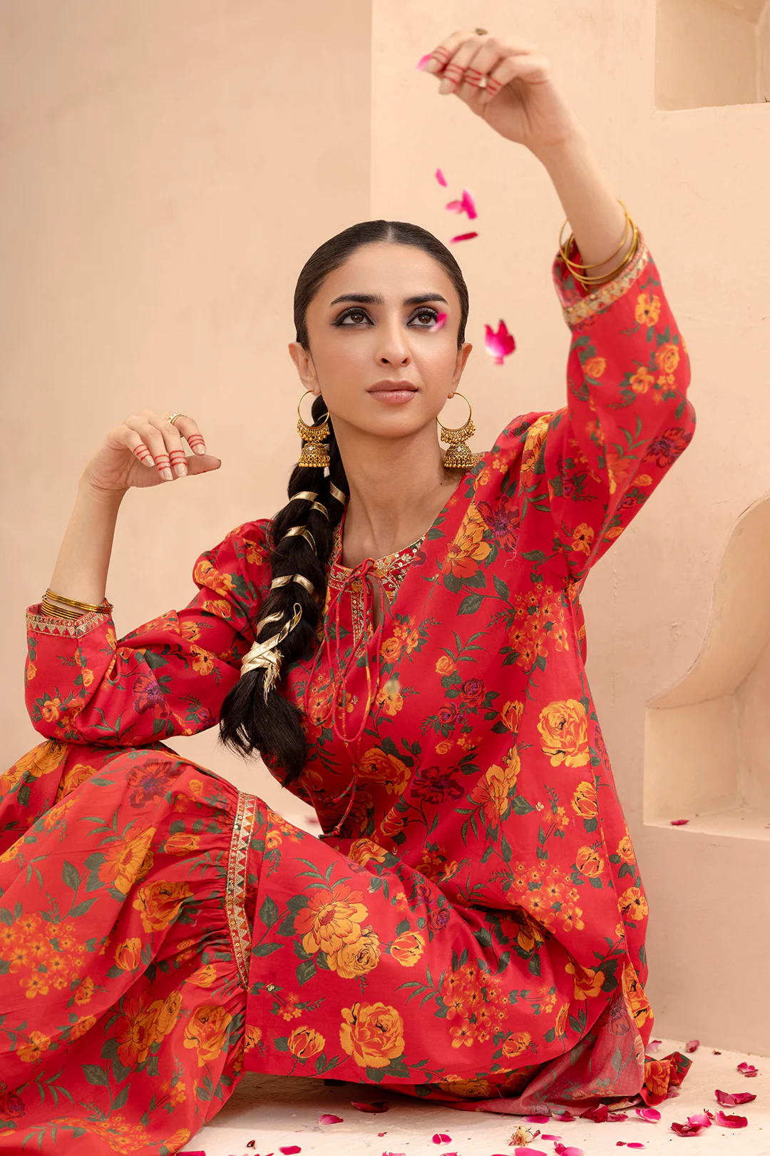 Embroidered Gharara Suit - 1512 - Image 8