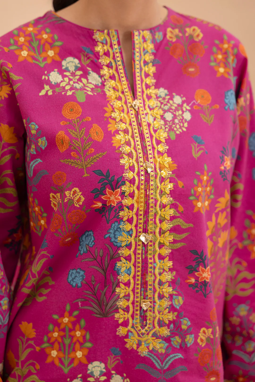 Embroidered Gharara Suit - 1616 - Image 11