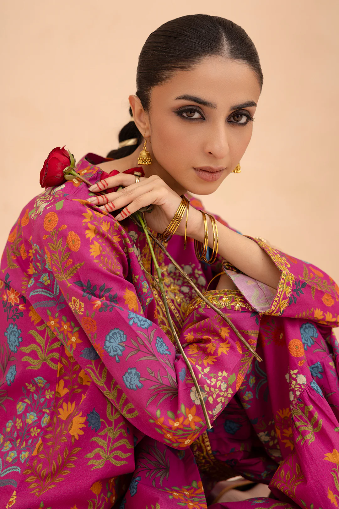 Embroidered Gharara Suit - 1616 - Image 6