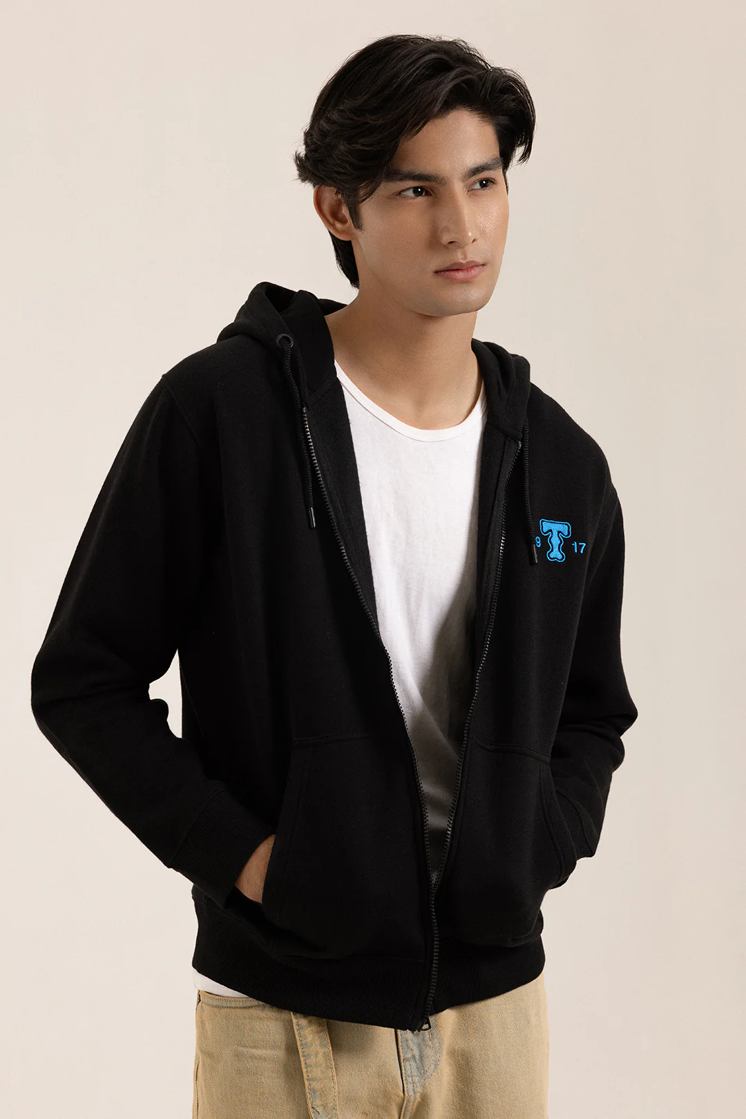 Graphic Zipper Hoodie - 5014 - Image 6