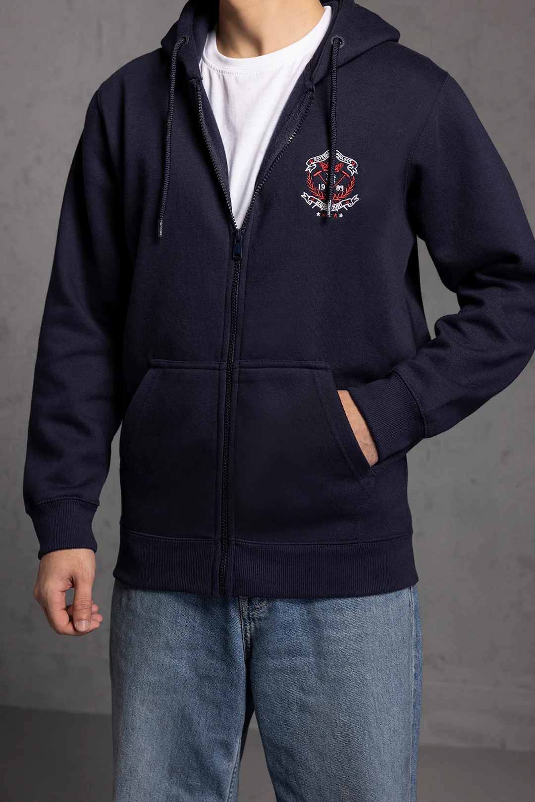 Graphic Zipper Hoodies - 5016 - Image 2