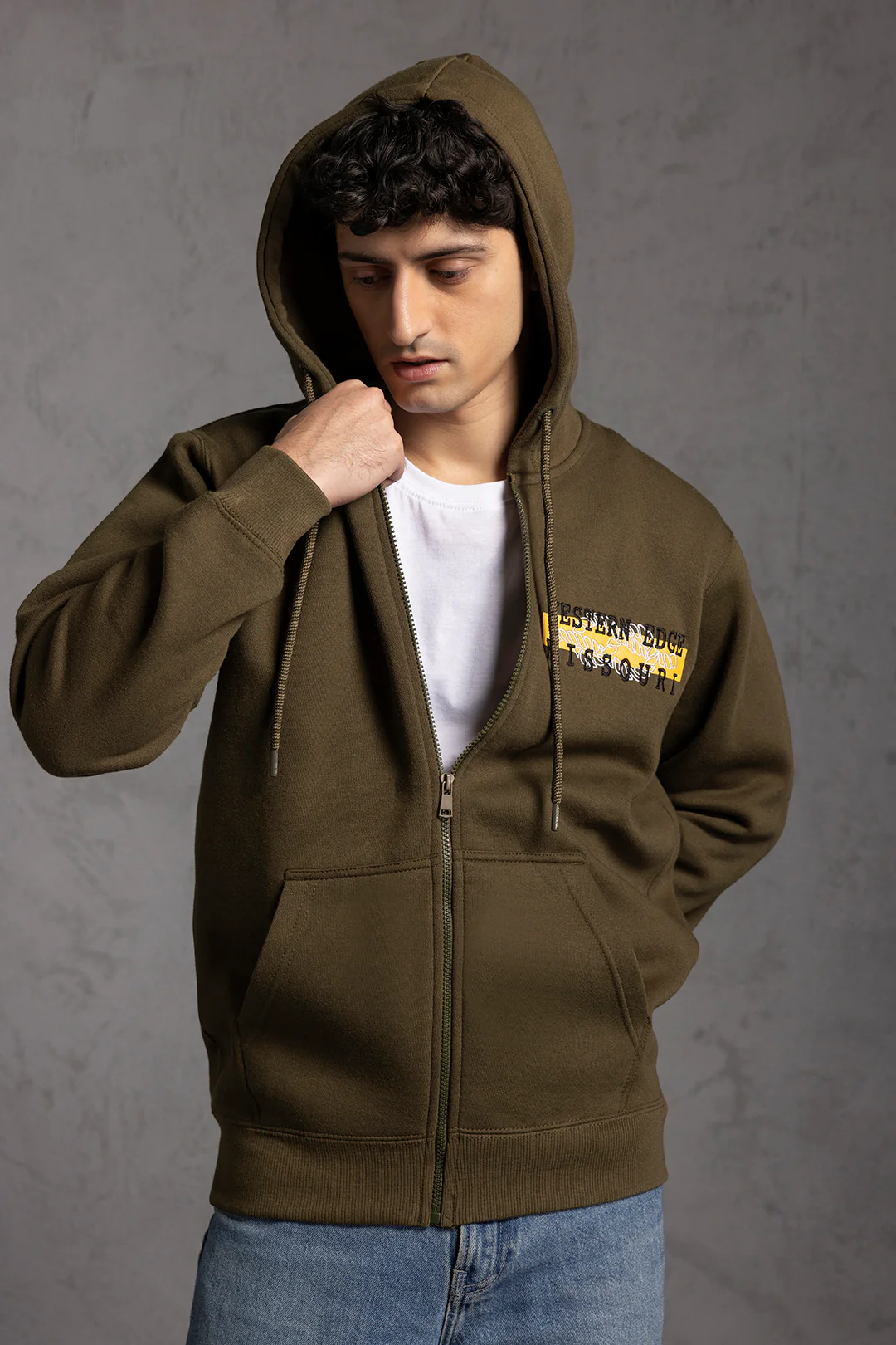 Graphic Zipper Hoodies - 5023 - Image 8