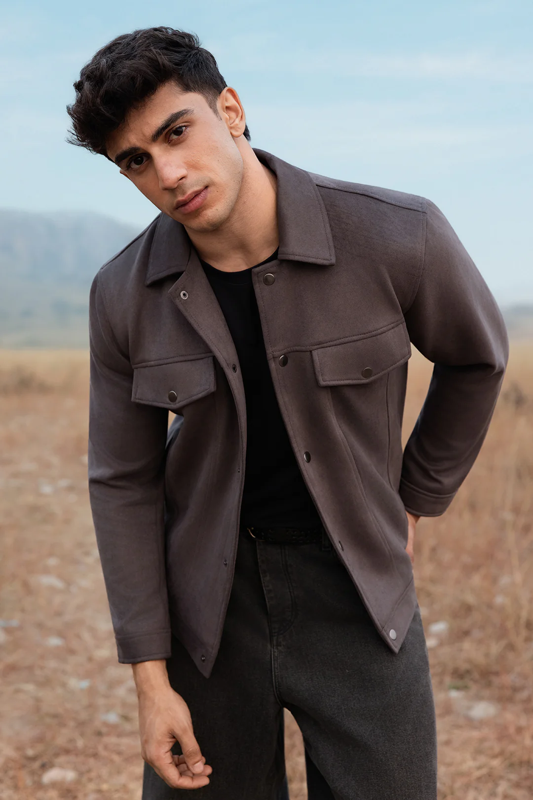 Faux Suede Jacket - 5007 - Image 5