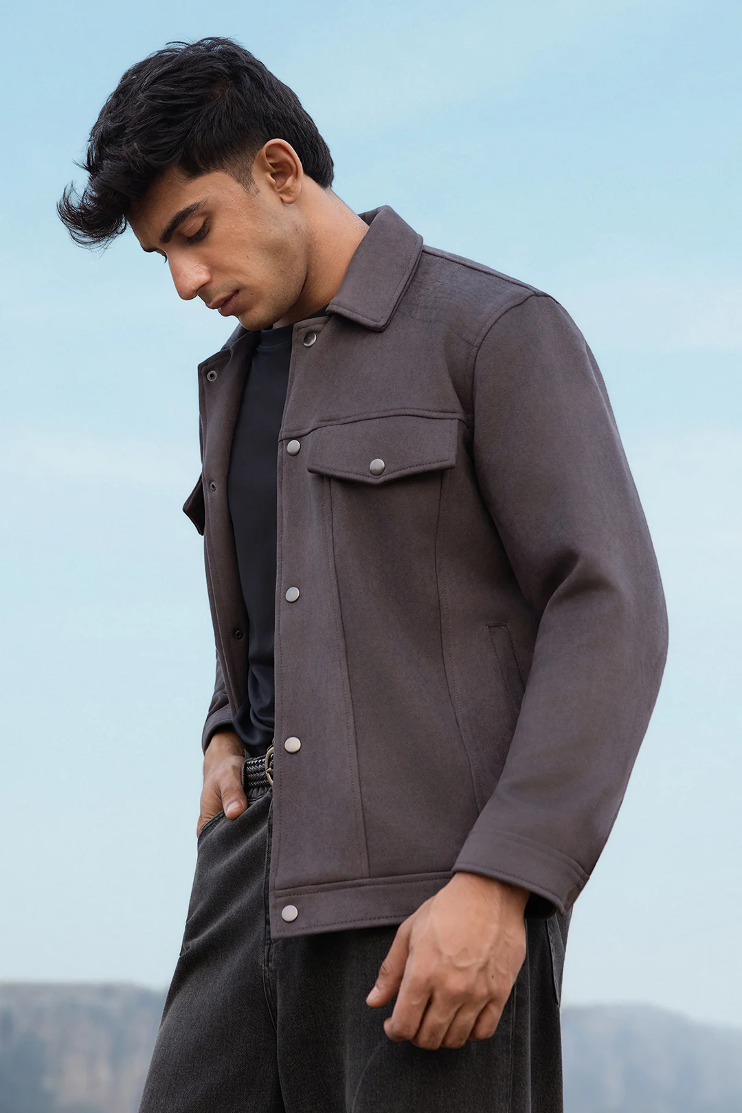 Faux Suede Jacket - 5007 - Image 7