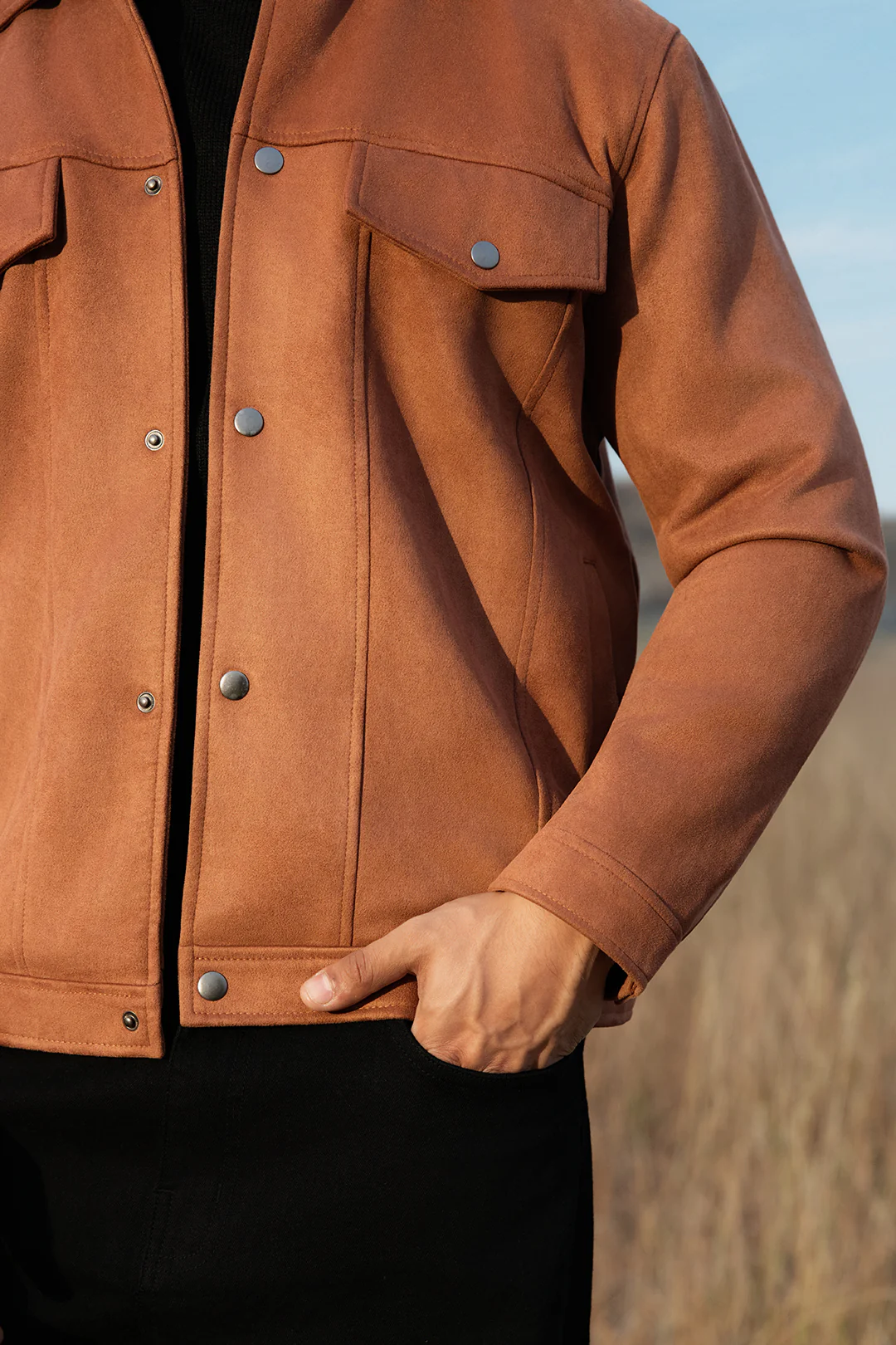 Faux Suede Jacket - 5007 - Image 6