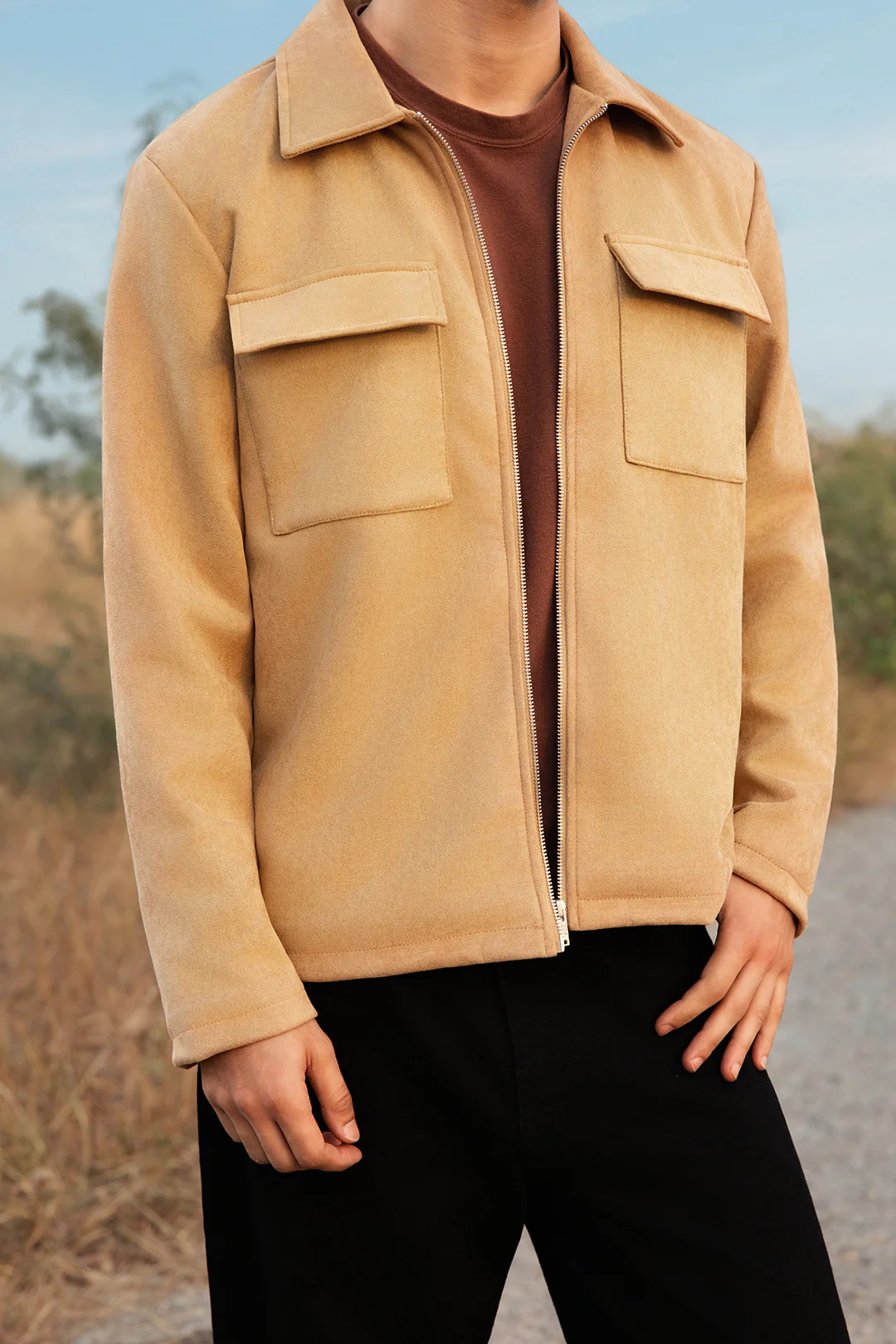 Faux Suede Jacket - 5008 - Image 2