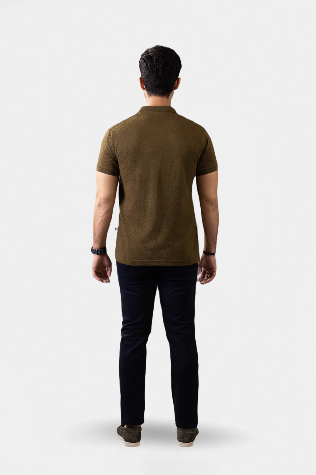 Textured Johnny Collar Polo - 5004 - Image 5