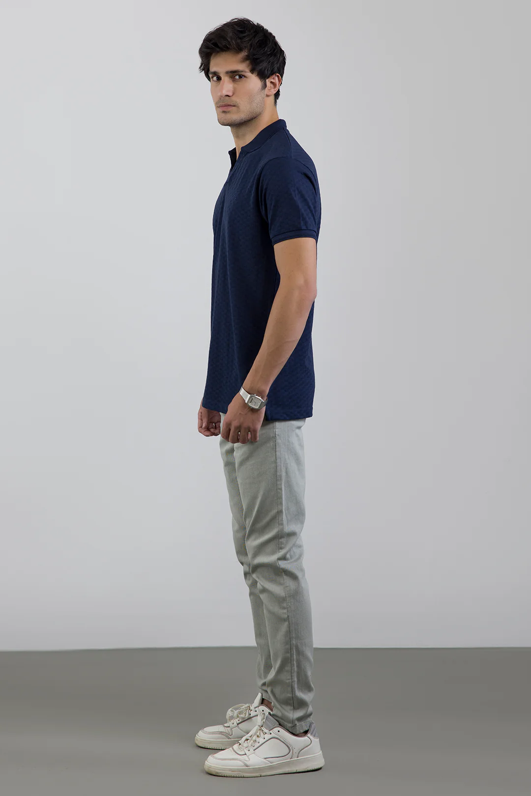 Textured Johnny Collar Polo - 5005 - Image 12